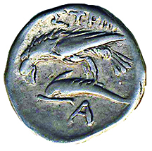 Сребърна драхма Калатис (ІІІ &ndash; ІІ в. пр. Хр.)