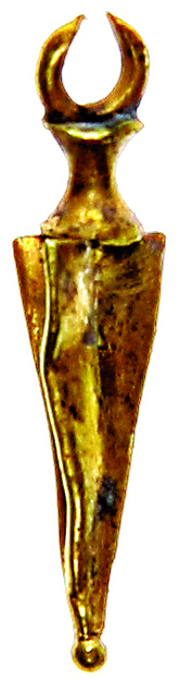  Златна висулка  от огърлица,  XIII &ndash; XIV в.